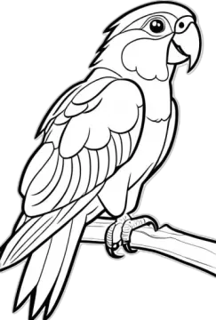 how to draw a parrot step by step