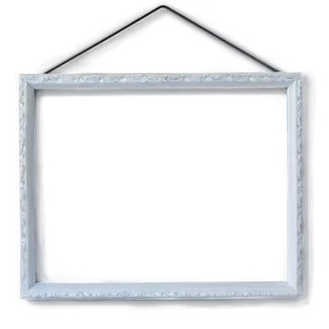 a white picture frame hanging on a wall
