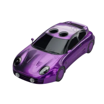 a purple car on a white background