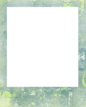 a green and white background with a square frame