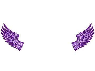 a pair of purple wings