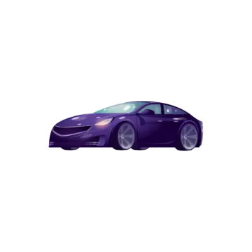 a purple car on a white background