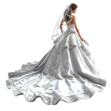 a woman in a wedding dress with a veil