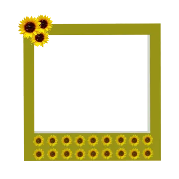 a picture frame with sunflowers on it
