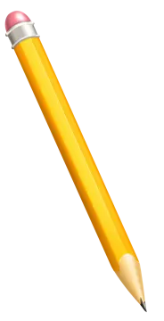 a yellow pencil with a pink tip