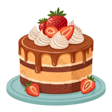 a piece of cake with whipped cream and strawberries