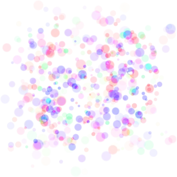 colorful circles on a white background