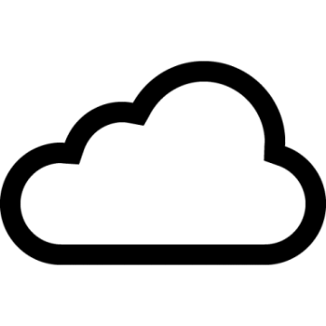 a black and white cloud icon