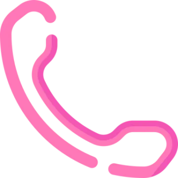 a pink phone with a white background