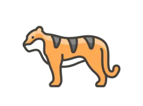an orange and black dog with a white background