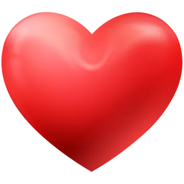 a red heart on a white background