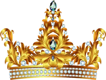 a golden crown with diamonds and jewels