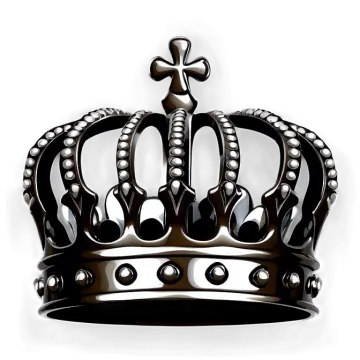 a metal crown on a white background