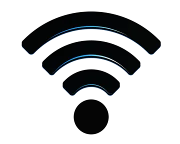 a black wi - fifi icon on a white background