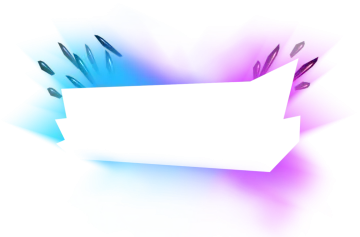 a white paper with blue and pink lights on it