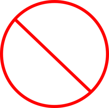 a red circle on a white background