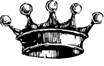a black and white drawing of a crown