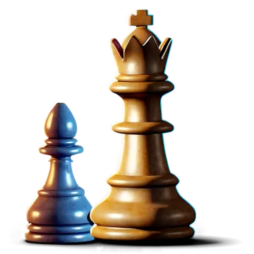 two chess pieces on a white background