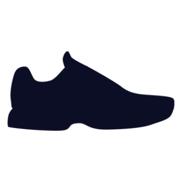 a silhouette of a shoe