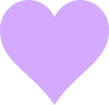 a purple heart on white background
