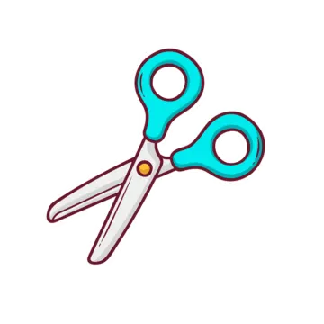 a pair of scissors on a white background