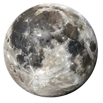 a full moon on a white background