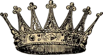a black and white drawing of a crown