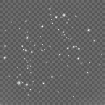 white stars on a transparent background