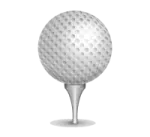 a golf ball on top of a tee