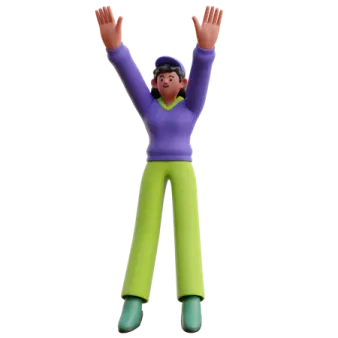 a toy figure of a man with his arms up