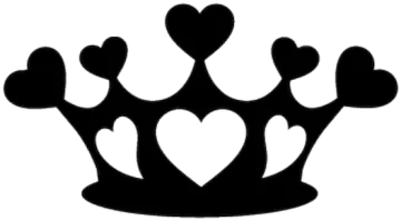 a crown with hearts on it
