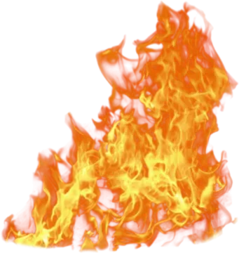 a fire on a white background
