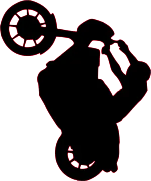 a silhouette of a man playing golf
