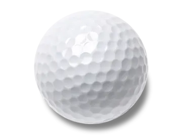 a golf ball on a white background