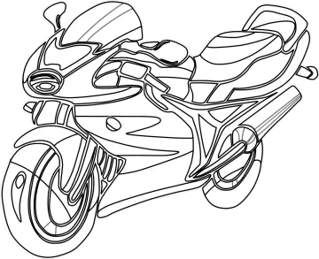 a drawing of a motorcycle