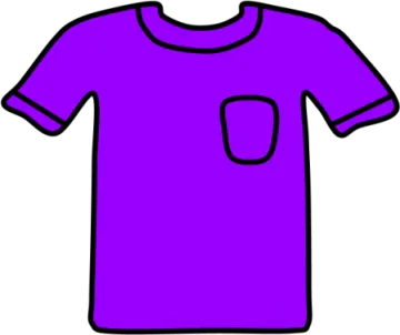 a purple t - shirt with a pocket