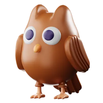 an image of a brown owl with big eyes