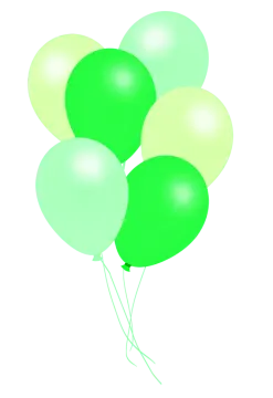 a bunch of balloons on a white background