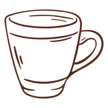a coffee cup on a white background