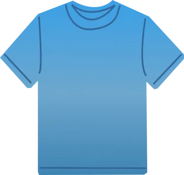 a blue t - shirt