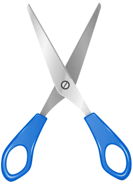 a pair of scissors on a white background