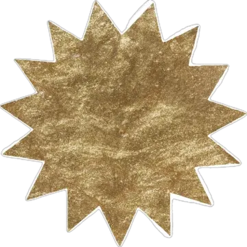 a gold glitter star sticker