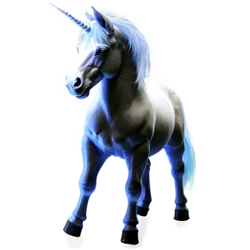 a unicorn standing in front of a white background