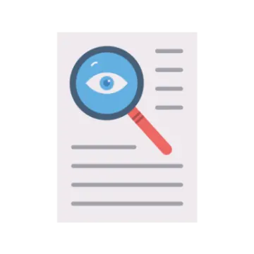 an eye looking through a magnit