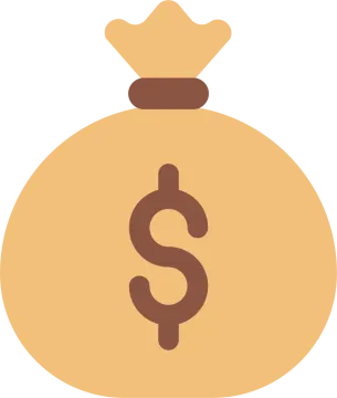 a money bag with a dollar sign