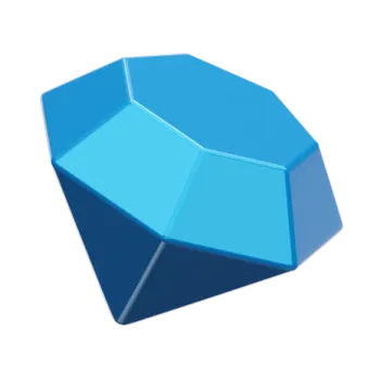 a blue diamond on a white background
