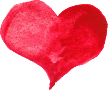 a red heart on a white background