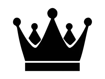 a black crown on a white background