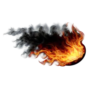 a fire on a white background