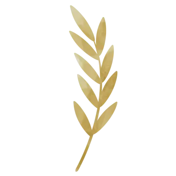 a gold leaf on a white background